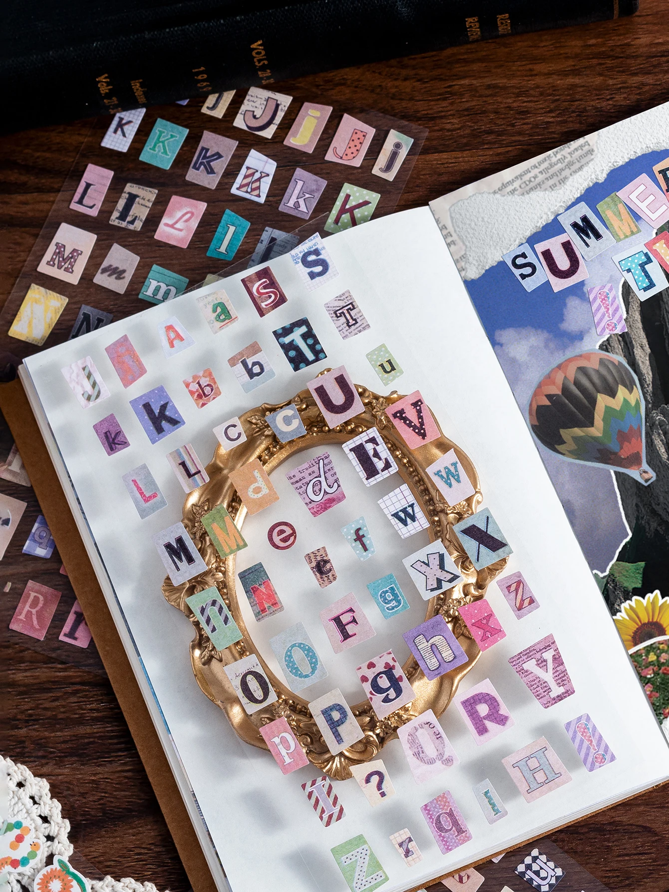 30 Blatt Vintage Goldfolie Alphabet- und Zahlen-Aufkleber-Set, DIY Journal-Dekoration, Niedliche Kunstgeschenke, Schulbedarf – Detail 8