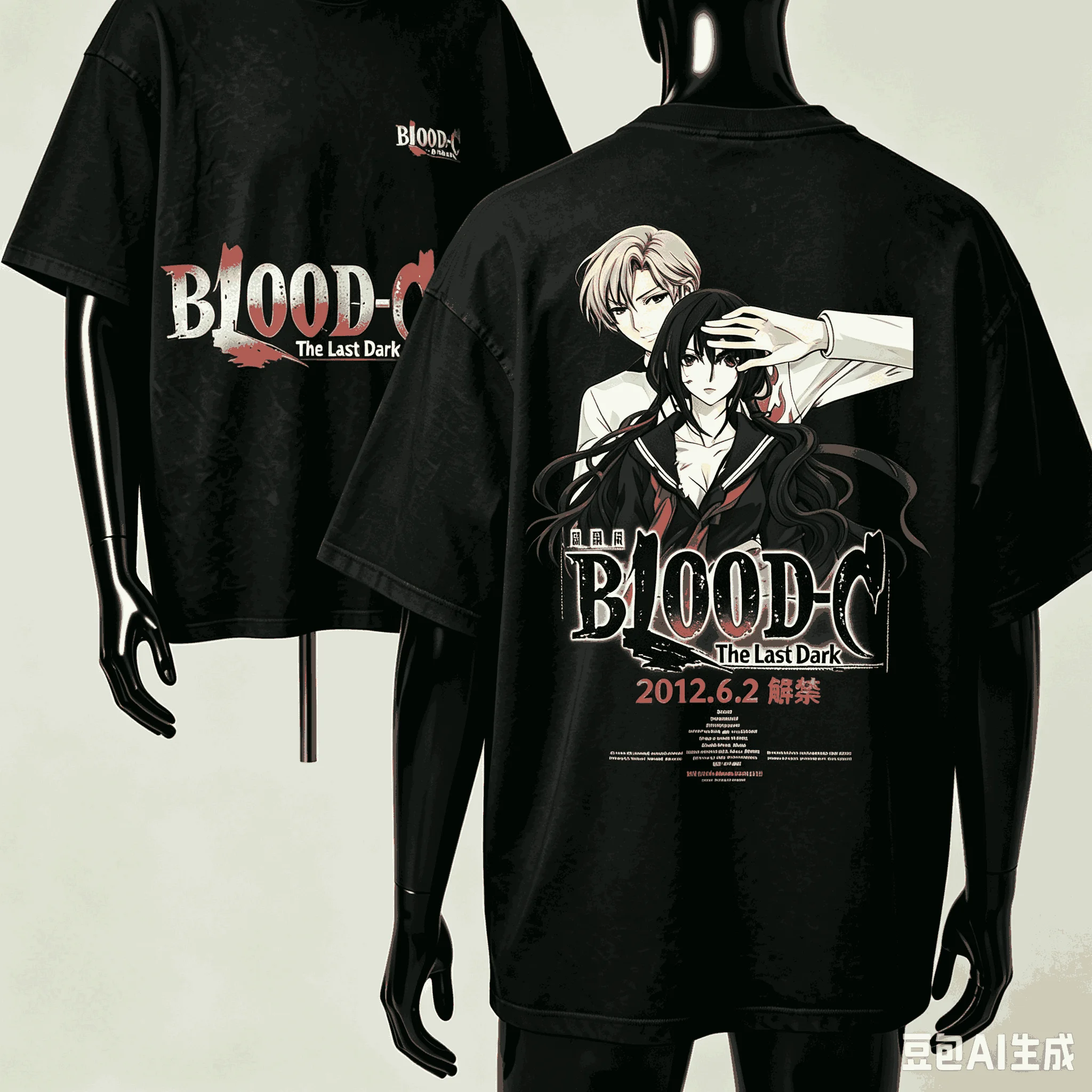 BLOOD-C Anime Lover T-shirt Harajuku Cotton New Model High Street Retro Fashion Oversized Unisex Classic Couples Comfortable tee