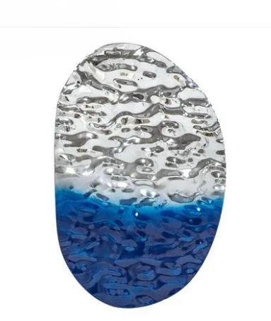 

Зеркало из нержавеющей стали в китайском стиле, настенный кулон с водной рябью, легкое роскошное украшение стены для отеля