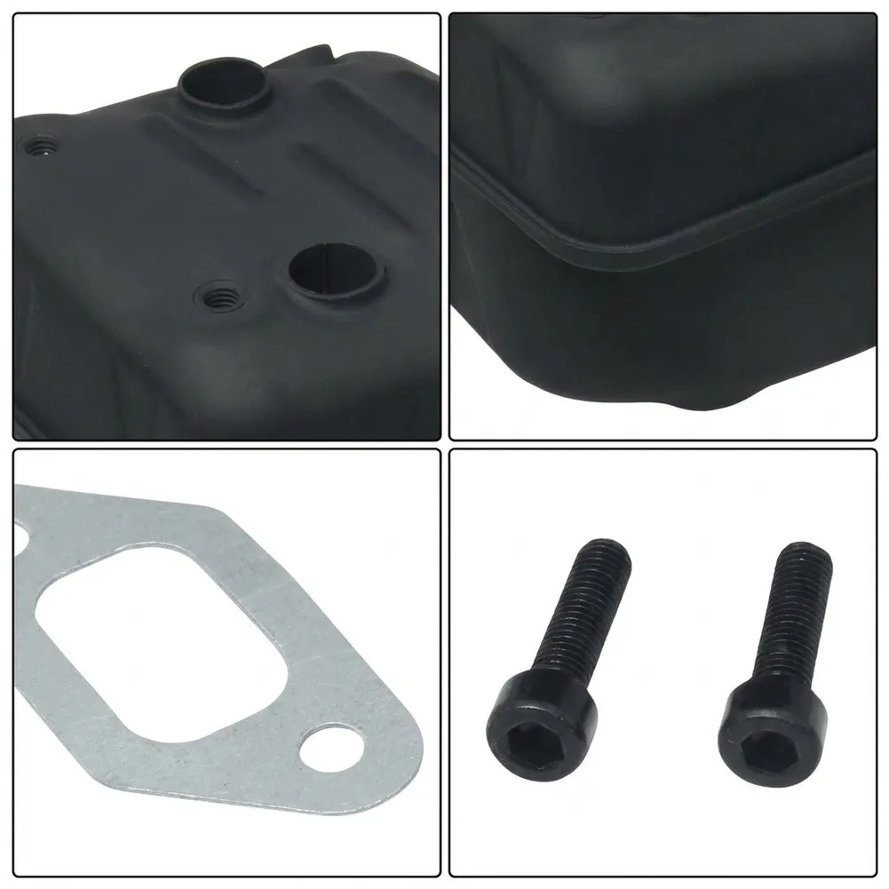 Muffler Kit for 357XP 359 355 For chainsaws For exhaust Pipe Replacement Includes Gasket Screws Black Silver 300g