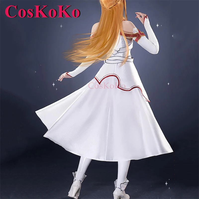 CosKoKo Yuuki Asuna Cosplay Costume, Anime Sword Art Online, Doux, Élégant, Uniforme, Ensemble Complet, ixd'Halloween, Vêtements Py Play, Nouveau