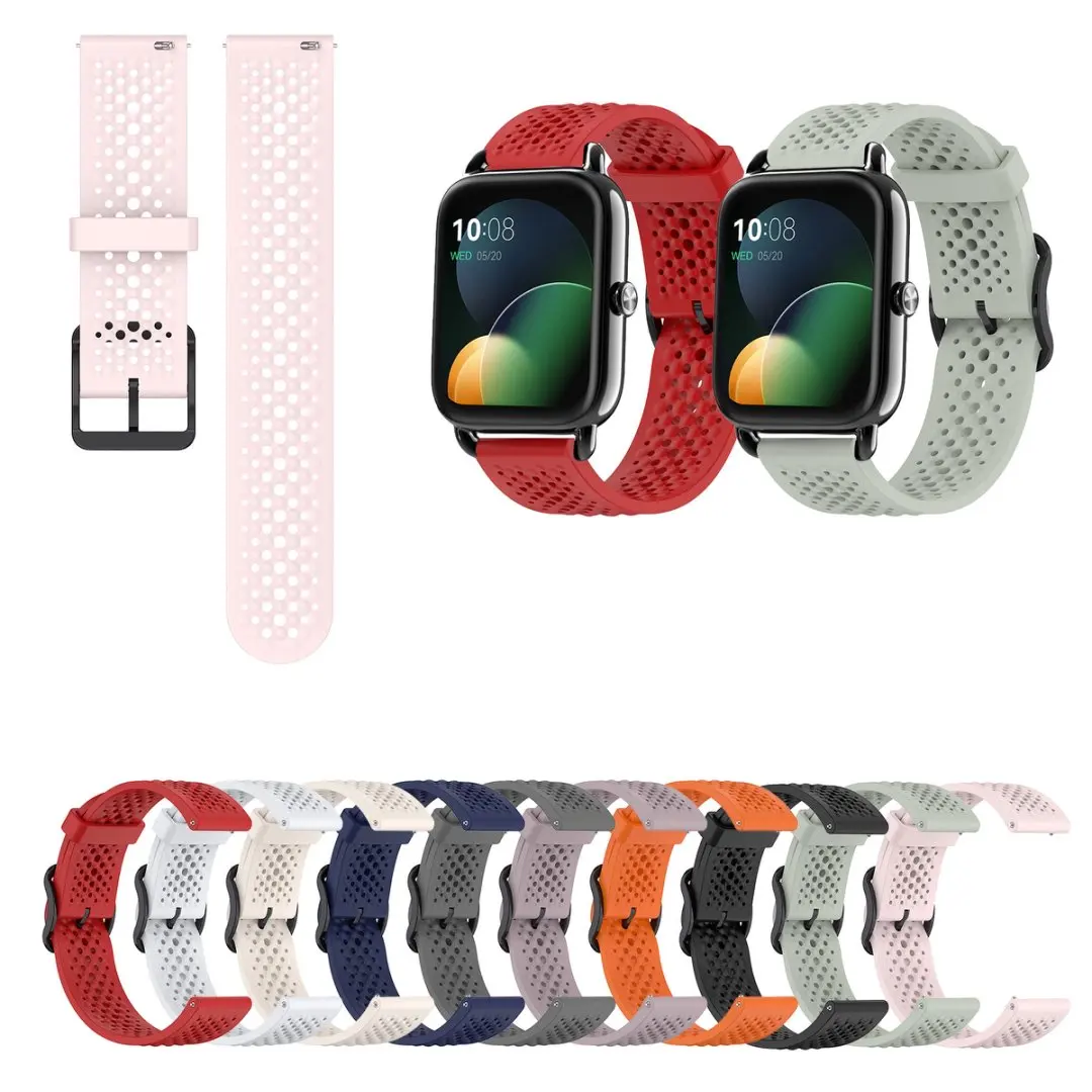 Силиконовый дышащий ремешок для Haylou LS01 LS02 RS4 Plus, водонепроницаемые ремешки для умных часов