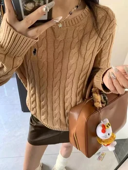 Maglione di cashmere da donna lavorato a maglia ricamato di fascia alta boutique di coppia girocollo da uomo pullover a maniche lunghe nuovo cashmere swea