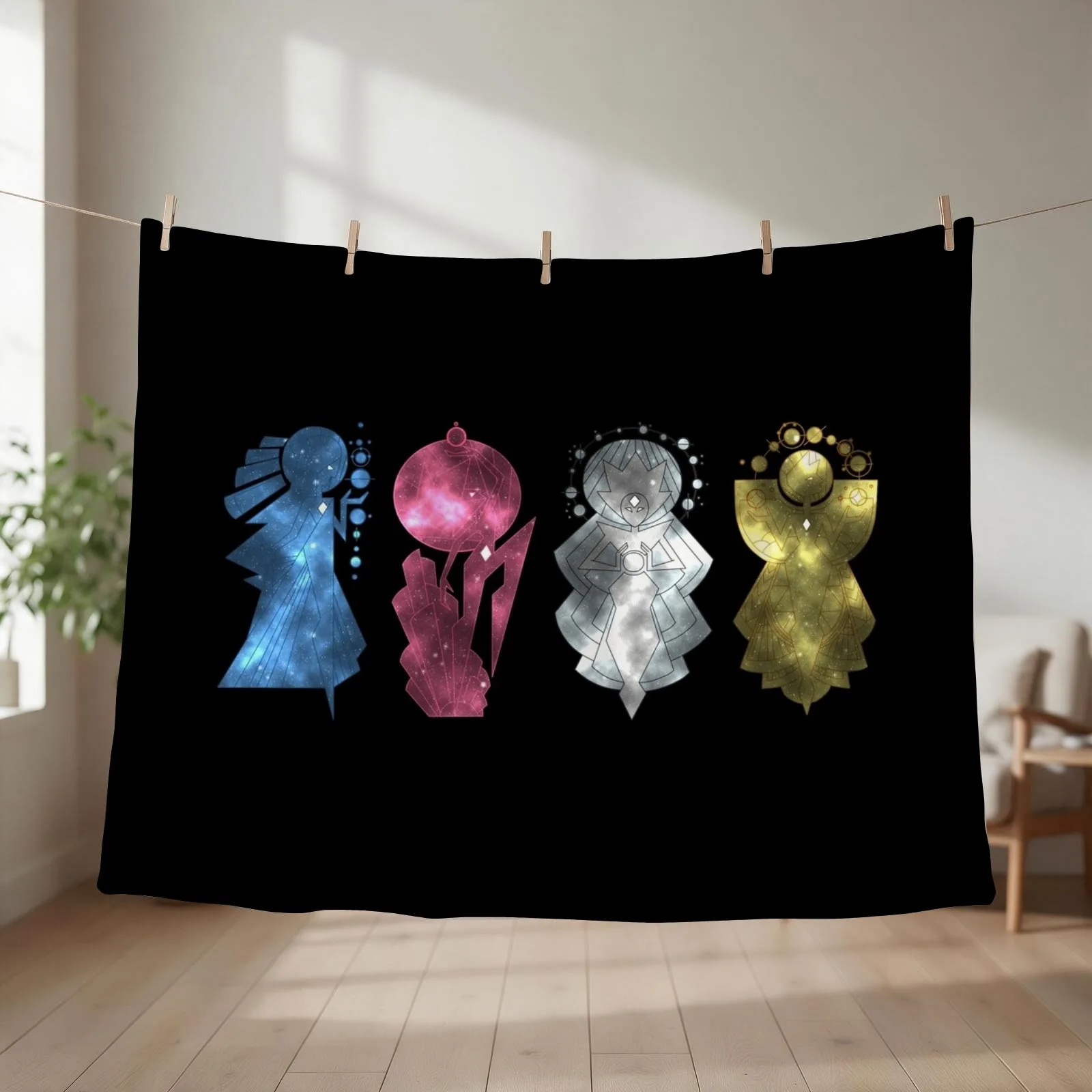 Diamond Authority Mural (Galaxy Design) Throw Blanket couch cozy soft plush fuzzy picnic outdoor blanket