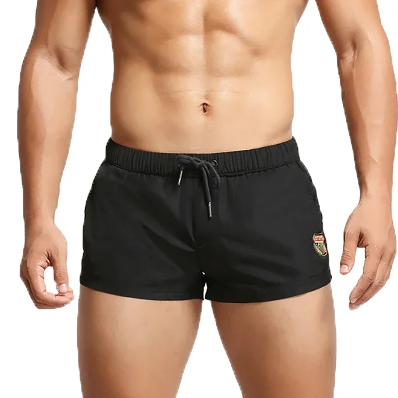 Men Casual Shorts Casual Pocket Mesh Mini Boxer Shorts Summer Sports Gym Fitness Workout Sweatpant Beach Shorts Trunks Briefs