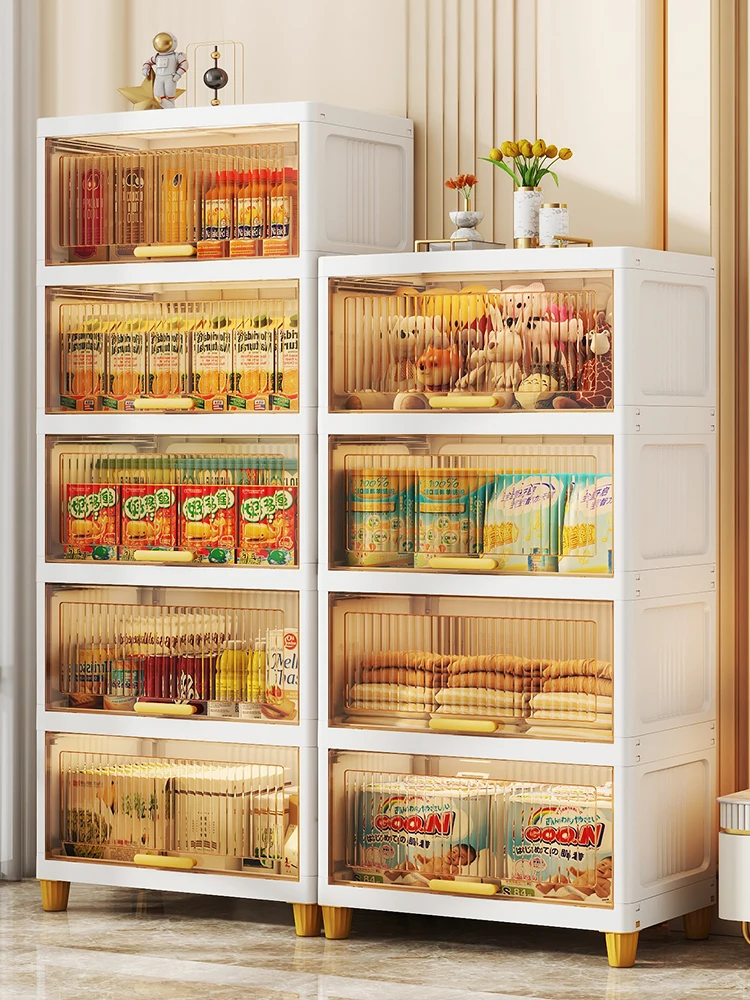 

Large Capaci Flip Cover Storage Box Multi-layer Plastic Organizer Box for Home Use Artistic Sle Universal PP Material