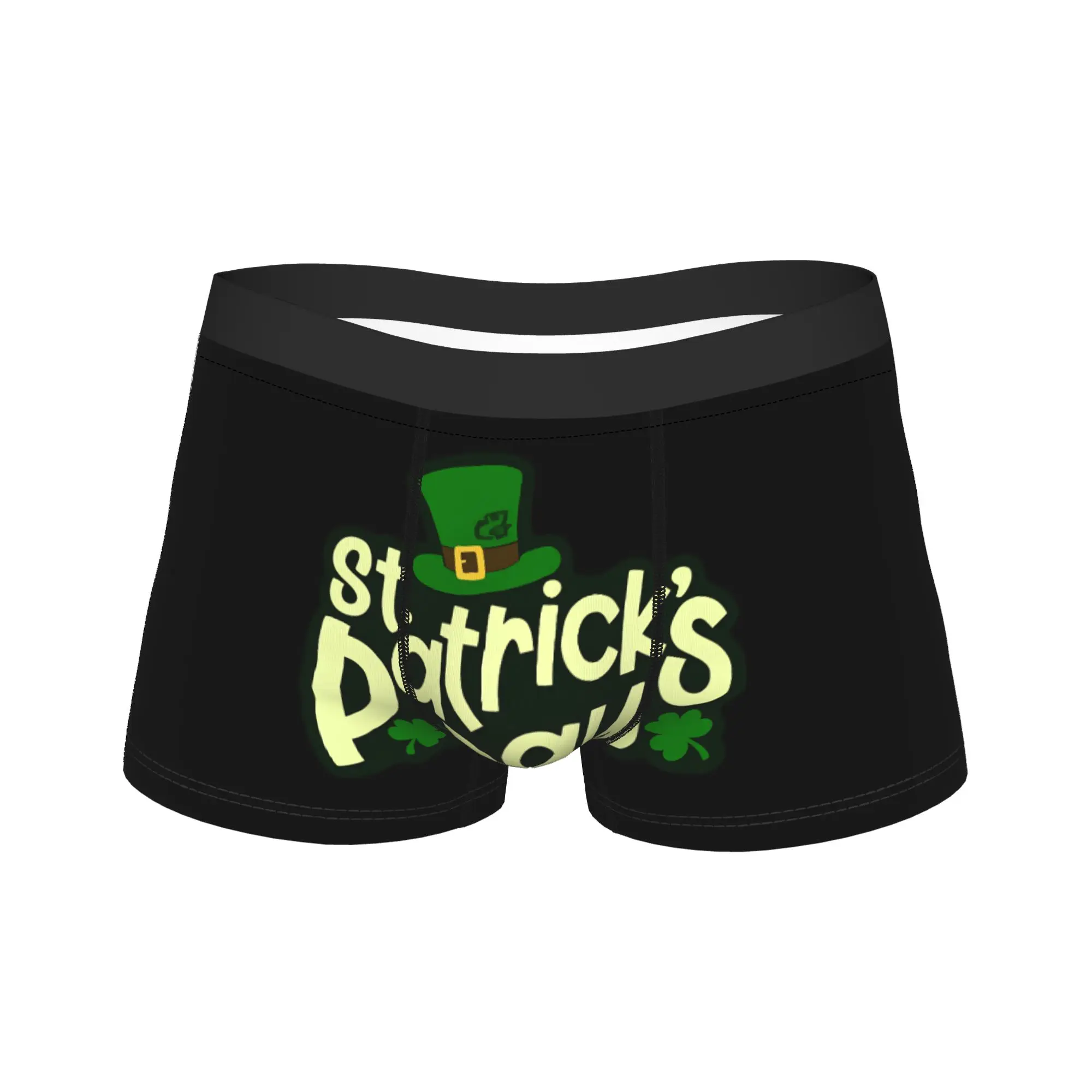

St Patricks Day Underwear Man Panties Custom DIY Sexy Soft Boxer Shorts High Quality Shorts Briefs Large Size