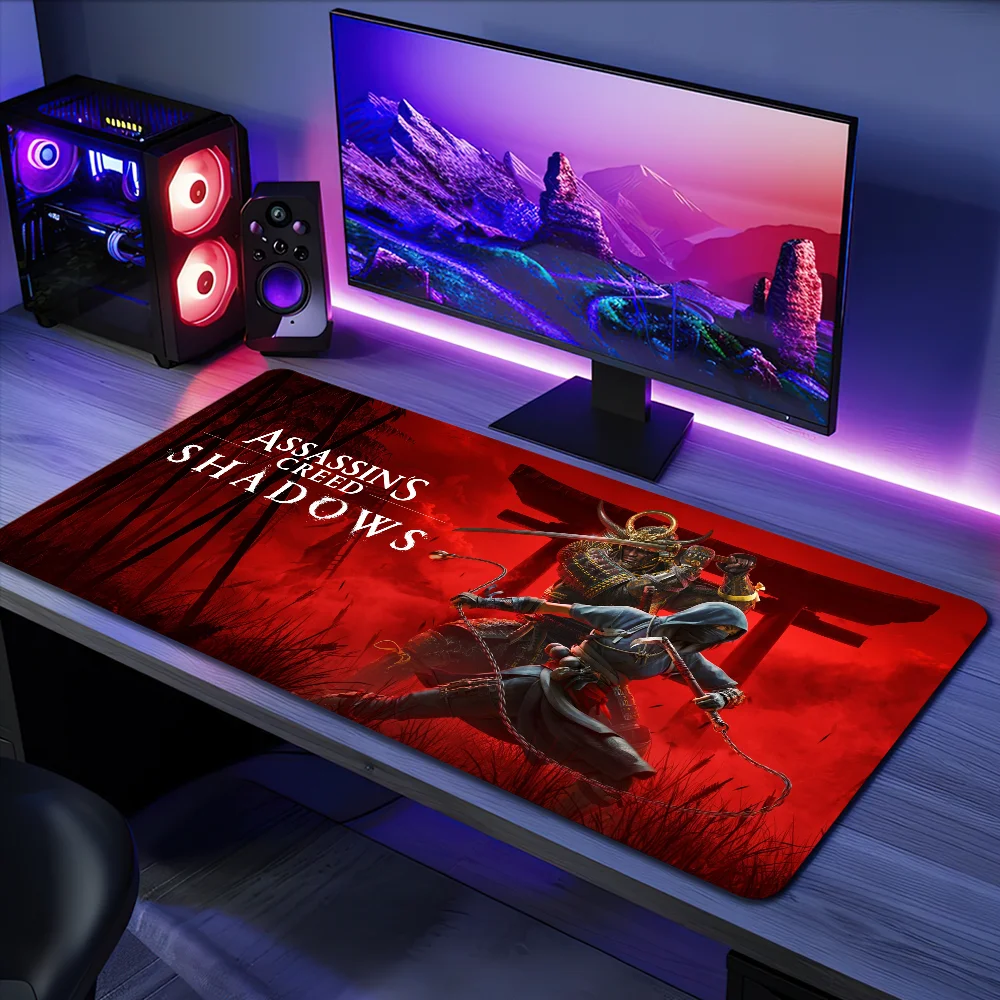 Game A-Assassins Creed Shadows S Mousepad Keyboard Mats Office Large Mouse Mat Computer Game Big Anti-slip Rubber PC Mice Mat