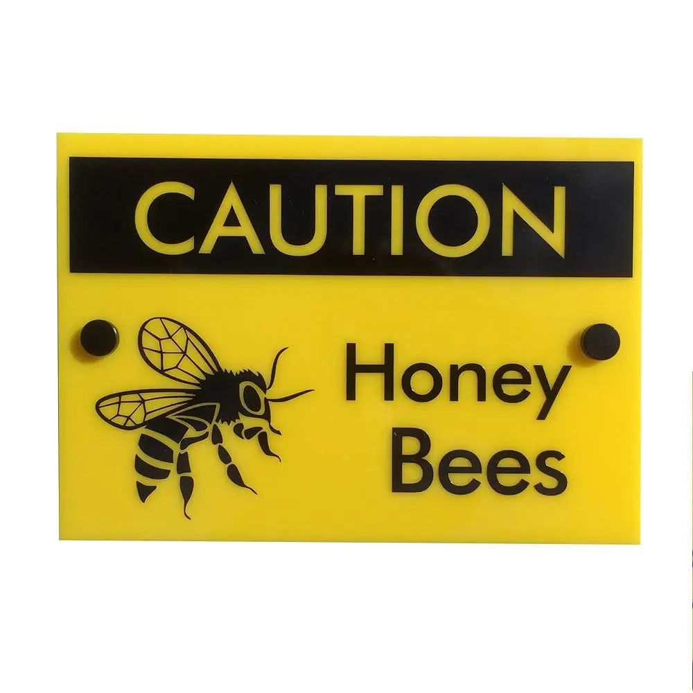 

Beekeeping Warning Sign Caution Honey Bees, Hive Protection Equipment, Beekeeper Gift, Outdoor Use