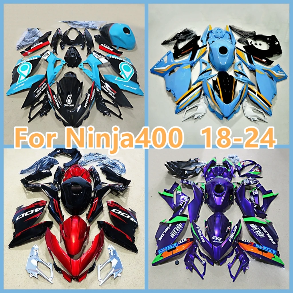 Painted Injection Fairing Kit for KAWASAKI 2018 2019 2020 2021 2022 2023 2024 NINJA 400 NINJA400 EX400 Road Racing ABS Cowling