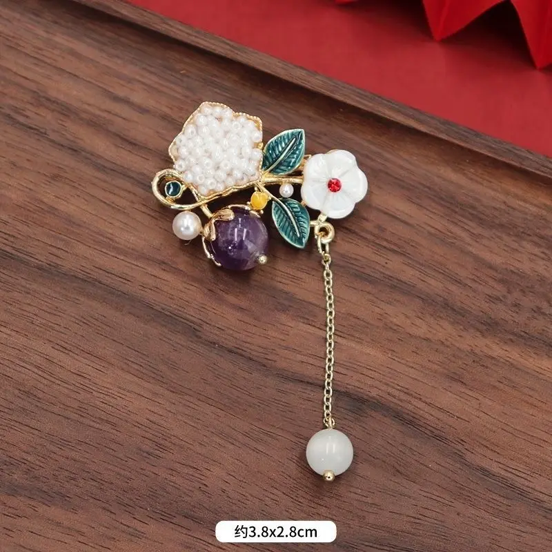 Elegant Style Vintage Women Men Fashion Crystal Brooches Pins Retro Palace Metal Badges Lapel Pin Unisex Party Corsage Jewelry