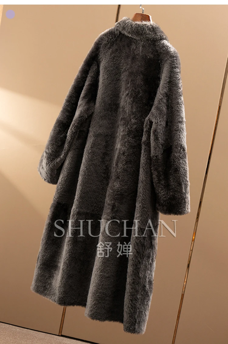 معطف فرو الأغنام راجون المتكامل للنساء 88C8 Casaco De Frio Feminino Inverno معطف فرو معطف شتوي للنساء