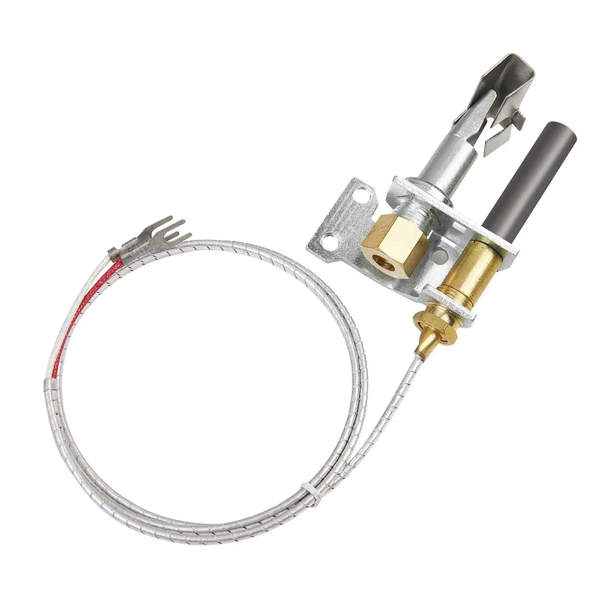 Burner and 750 mv hot stack assembly for fireplaces, fryers, gas ovens, gas burners