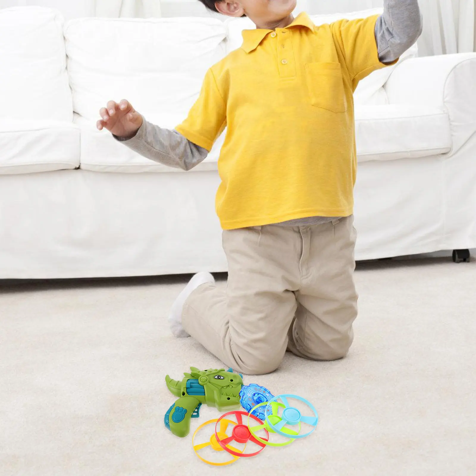 

Outdoor Flying Disc Launching Toy Interactive for Green Saucer Discs Sports Toys