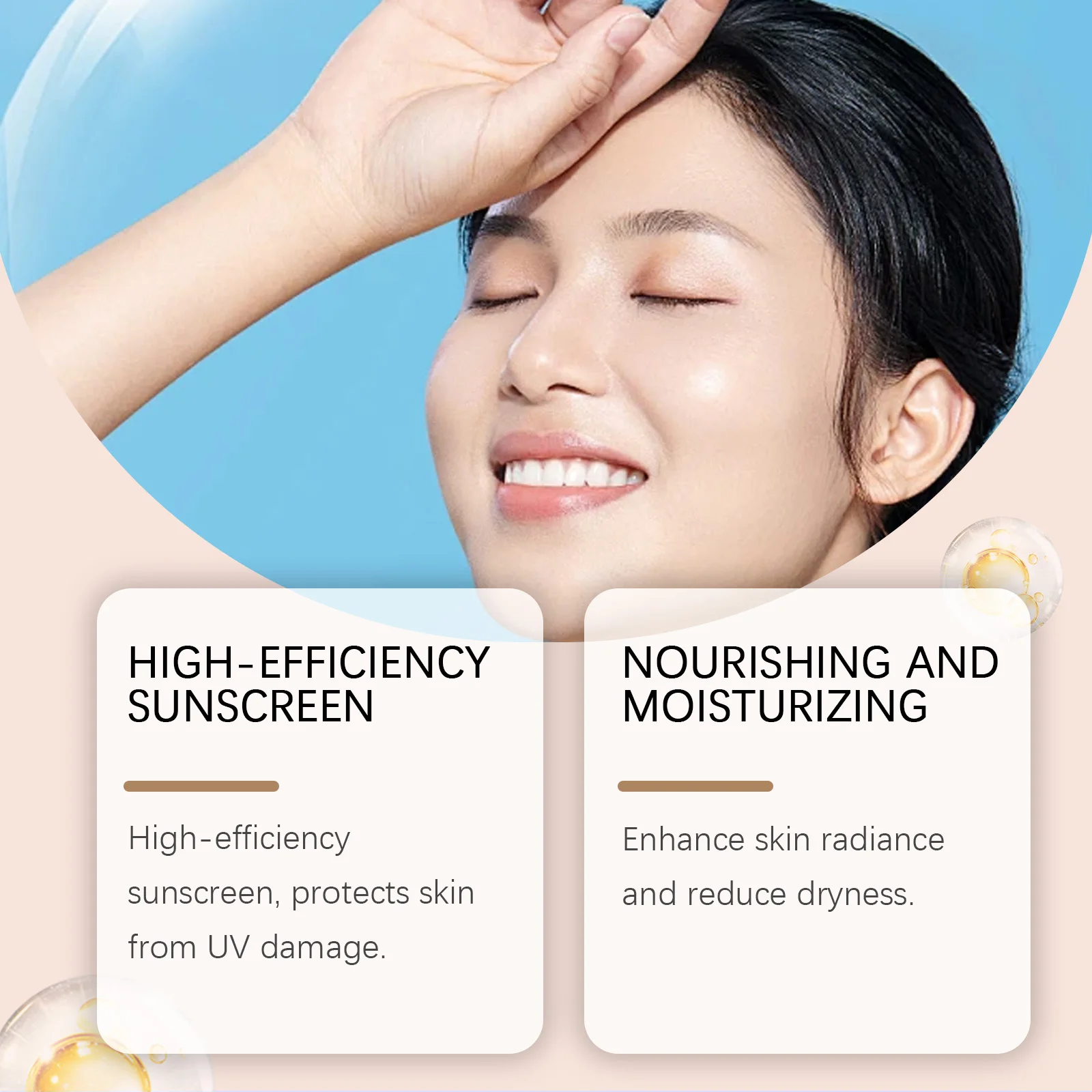 Protective BB Cream Series, Conceals Facial Blemishes, Lightweight Moisturizing & Nourishing, Daily Protection Nude Cream