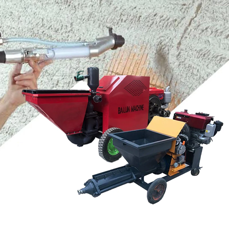 Engine Spraying Plaster Cement Plastering Spray Factory Direct Gunite Mortar Sprayer Machines Price