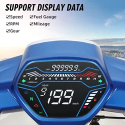 Universal Motorcycle Meter Speedometer Digital Odometer Multi-function LED Moto Speedometer Dashboad for Brazil Titan CG125