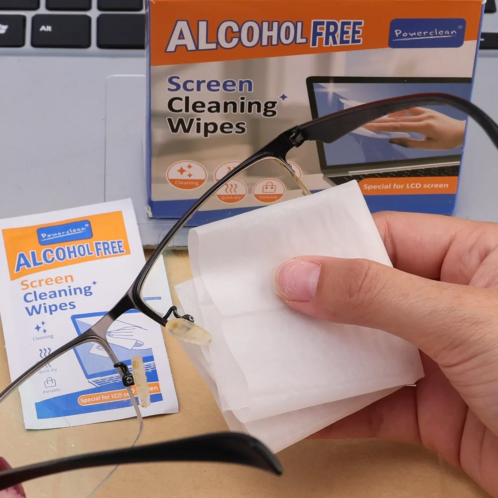 10-120Pcs of Disposable Portable LCD Screen Cleaning Wipes - Dry and Wet Screen for Tablets Laptops Phones TVs Cars and Monitors