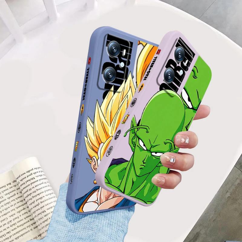 Japanese D-D-Dragon Ball Son Liquid Left Rope For OPPO Find X6 X5 X3 A98 A96 A94 A93 A77 A76 A74 A72 A57 A53 A16 5G Funda