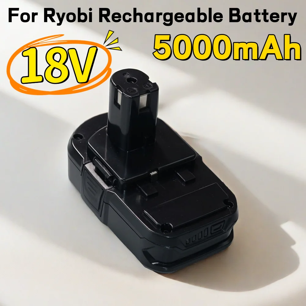 

For Ryobi 18V 5J 5000mAh Rechargeable Li-ion Battery，Compatible P107 P105 P104 P103 P102 P108 Cordless Power Tools