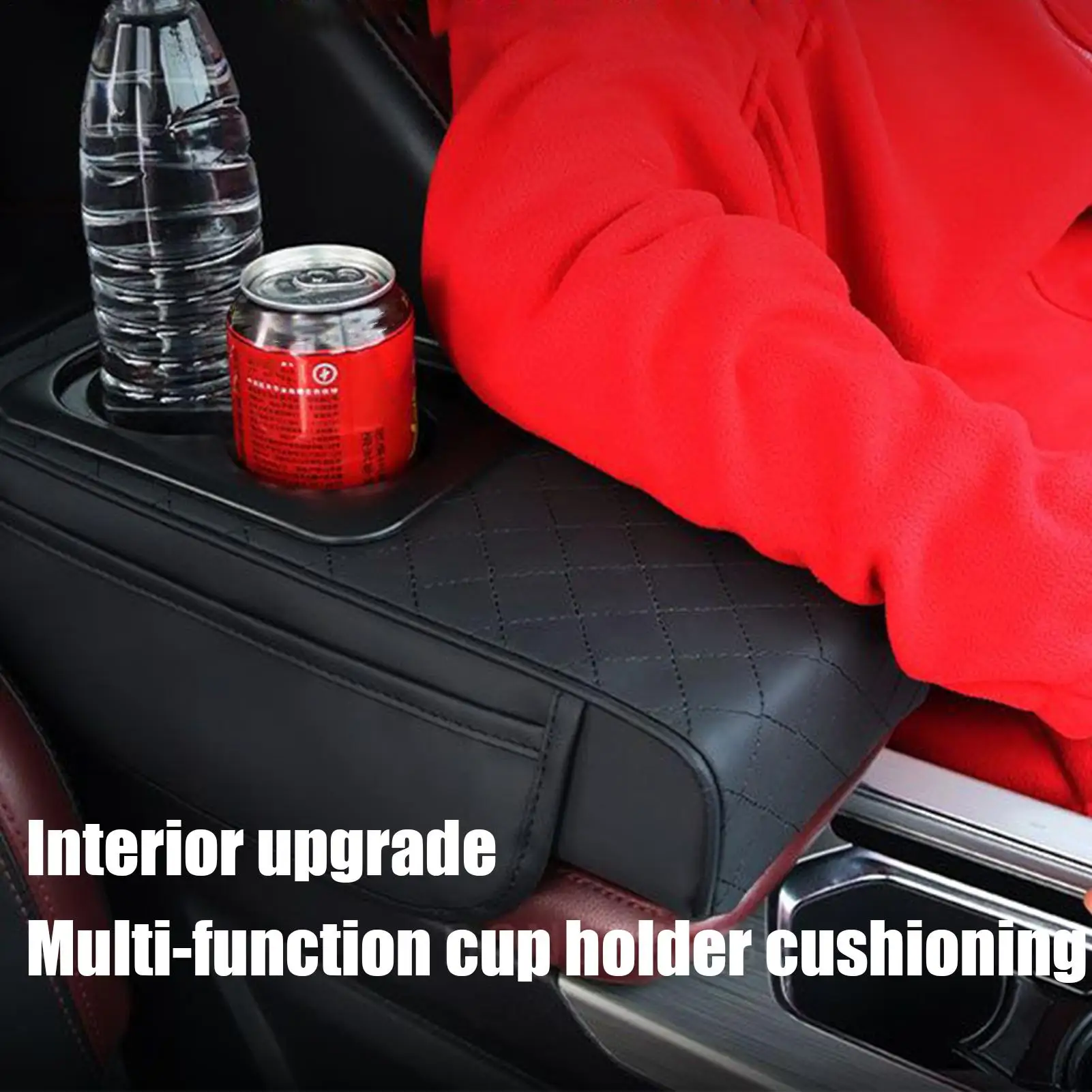 

Car Armrest Cushion Car Console Pad Center Cup Holder Automotive Accessories for Storage Travel Vehicle Men Women Driving RV