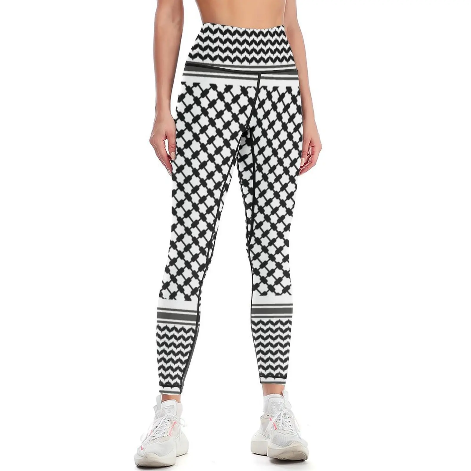 

Black Arab Keffiyeh Leggings for physical Women sports Women's fitness Womens Leggings