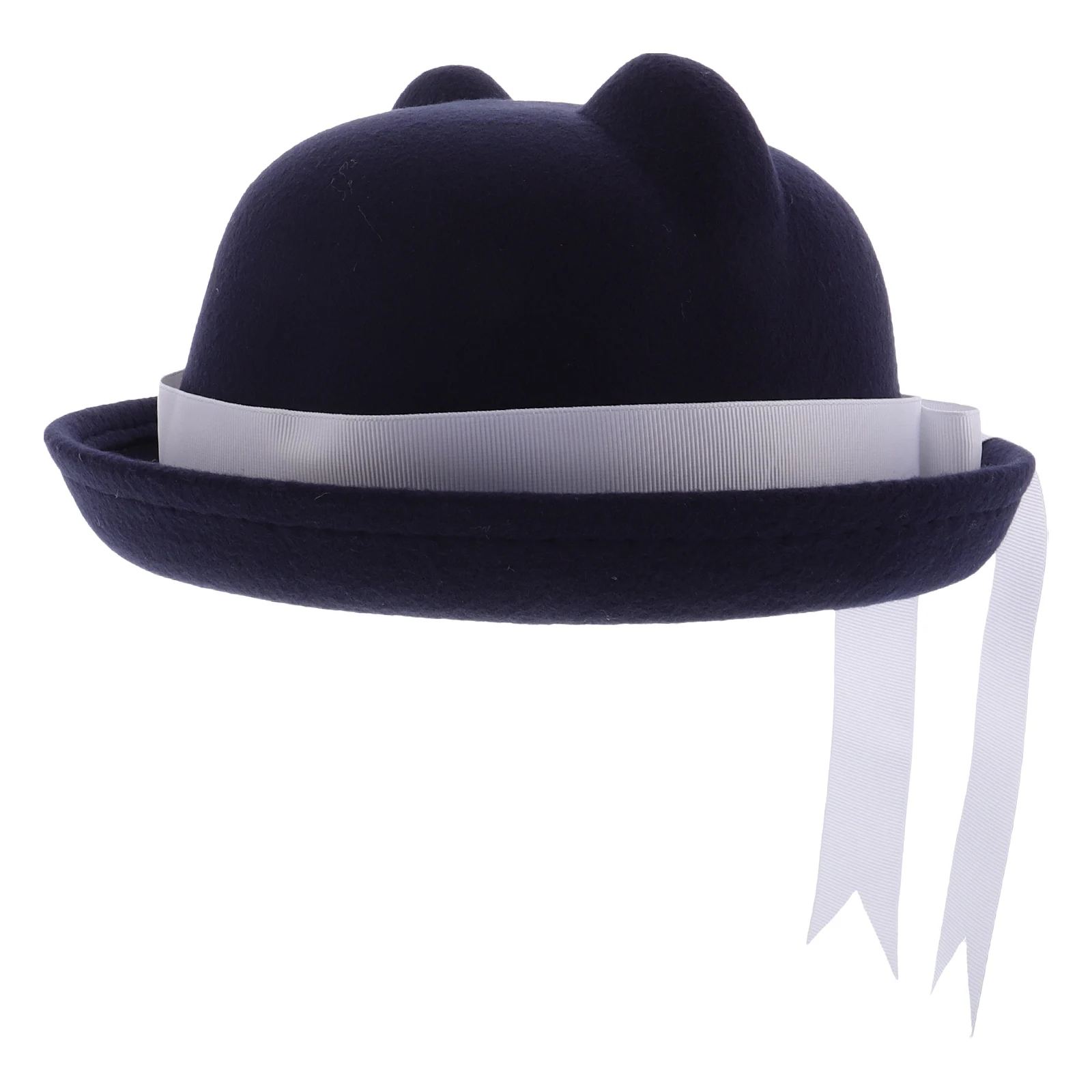 

Cat Ear Hat Costume Bowler Beret Adult Classic Nurse Hair Felt Cowboy Plaid Campus Adjustable Ribbon Wool Warmth