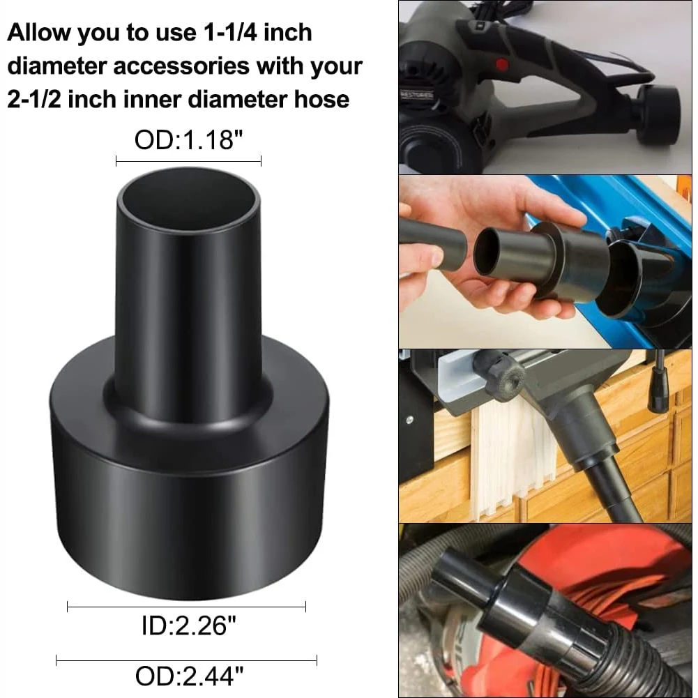 المرفقات فراغ العالمي لمتجر Vac ، محول خرطوم ، فراغ أداة فرشاة الكلمة ، 2 1/2 "إلى 1 1/4" ، 9 قطعة