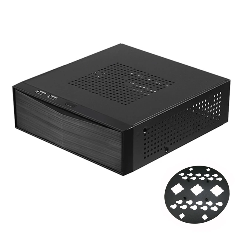 M05 Mini ITX Chassis With Back Mount Bracket HTPC Case USB2.0 ITX Enclosure Industrial Control Chassis For Office