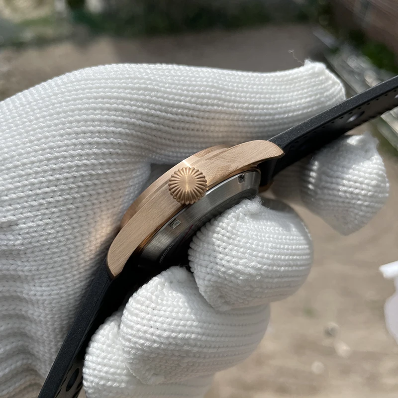 STEELDIVE Men Pilot Watch 39MM Bronze Automatic Mechanical Wristwatch Dive 20Bar Waterproof C3 Green Luminous Sapphire NH35