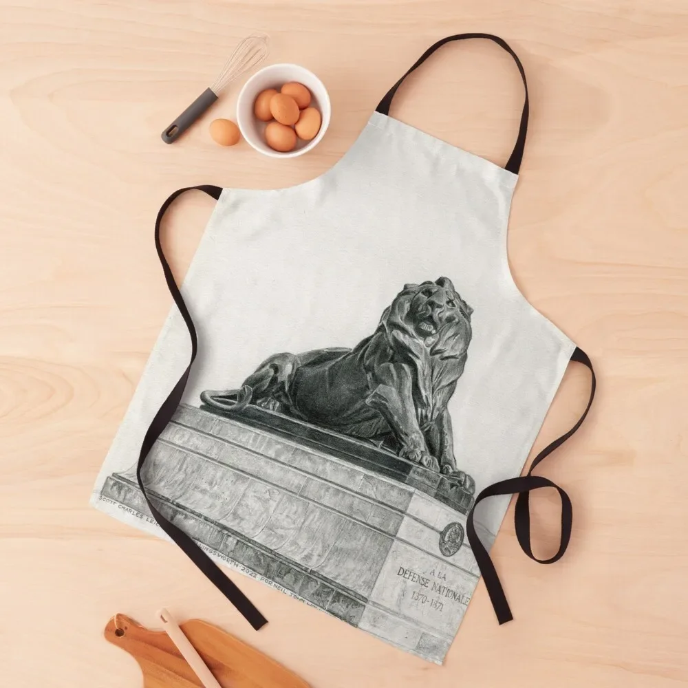 

The Lion of Belfort, study in pencil Apron For Cooking cook wear Men'ss Apron