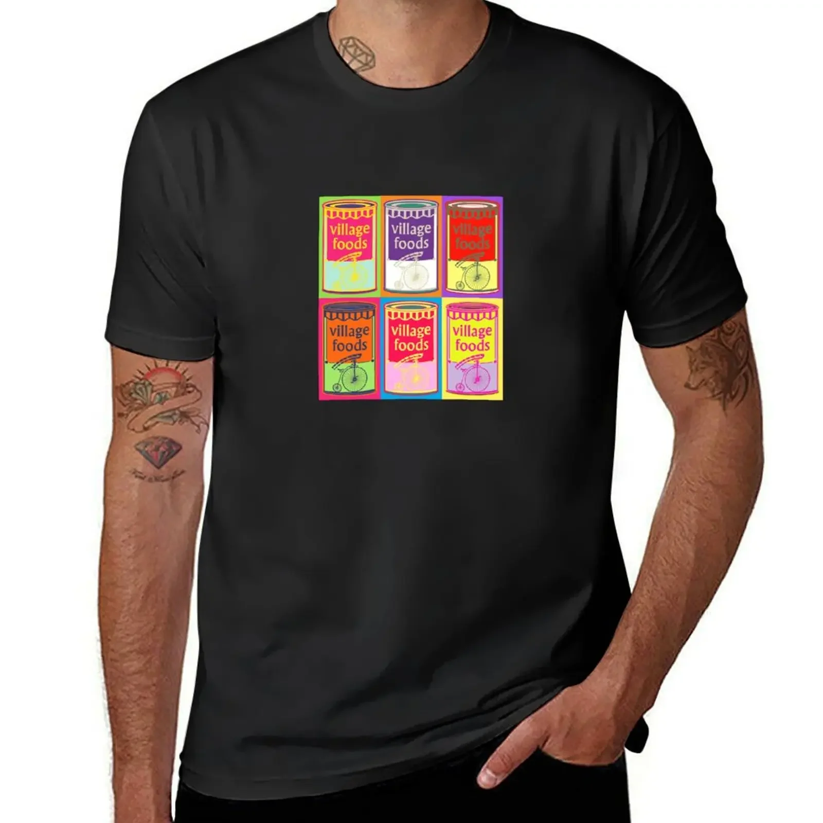 Village Foods' print T-Shirt customs design your own tees shirts graphic tee men