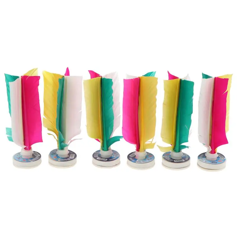 6 Pcs Game Shuttlecock Training Shuttlecock Goose Feather Natural Rubber Sole Kikbo Kick Shuttlecocks China Jianzi