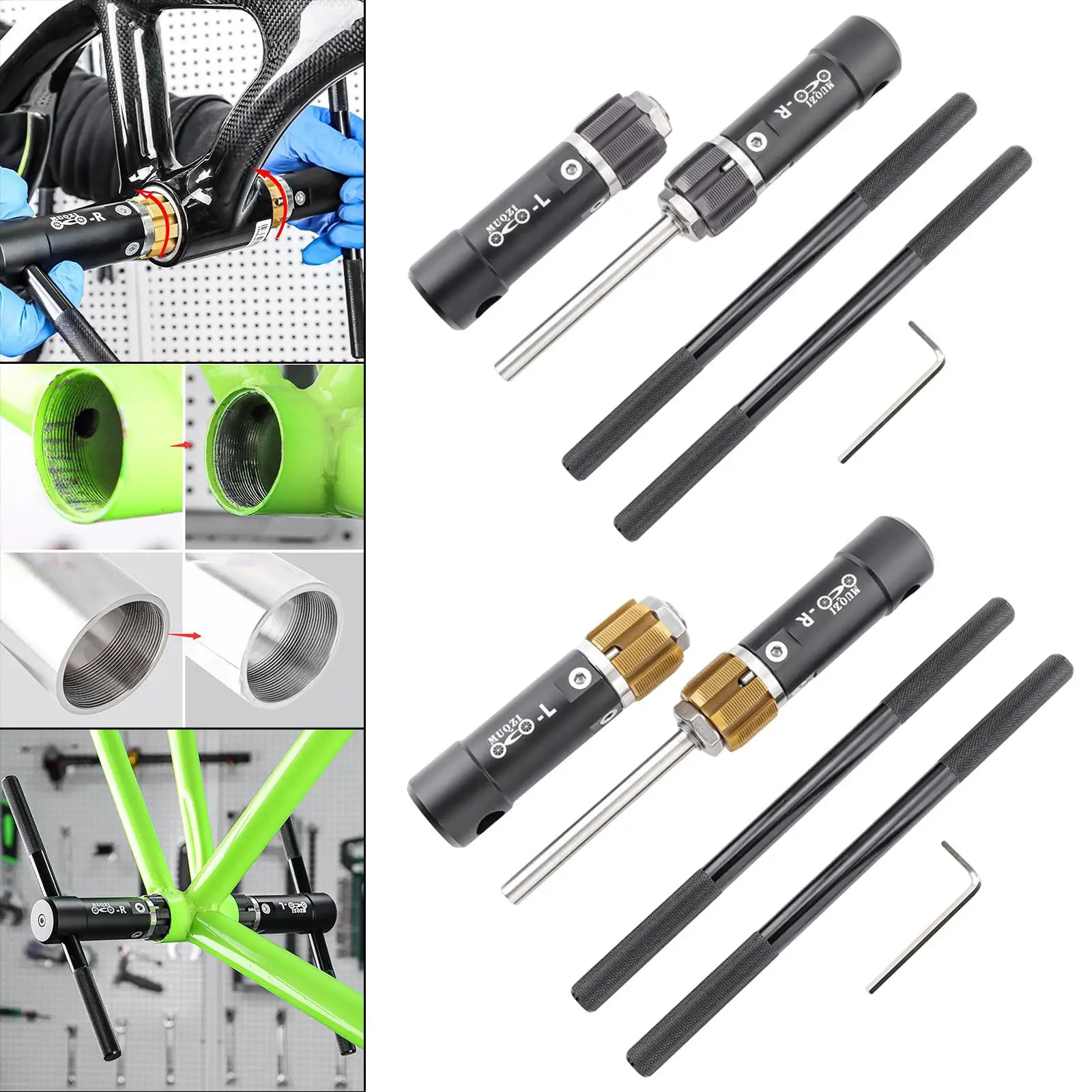 Bike Bottom Bracket Thread Tapping Tool Set for Mountain Cycling Accessories