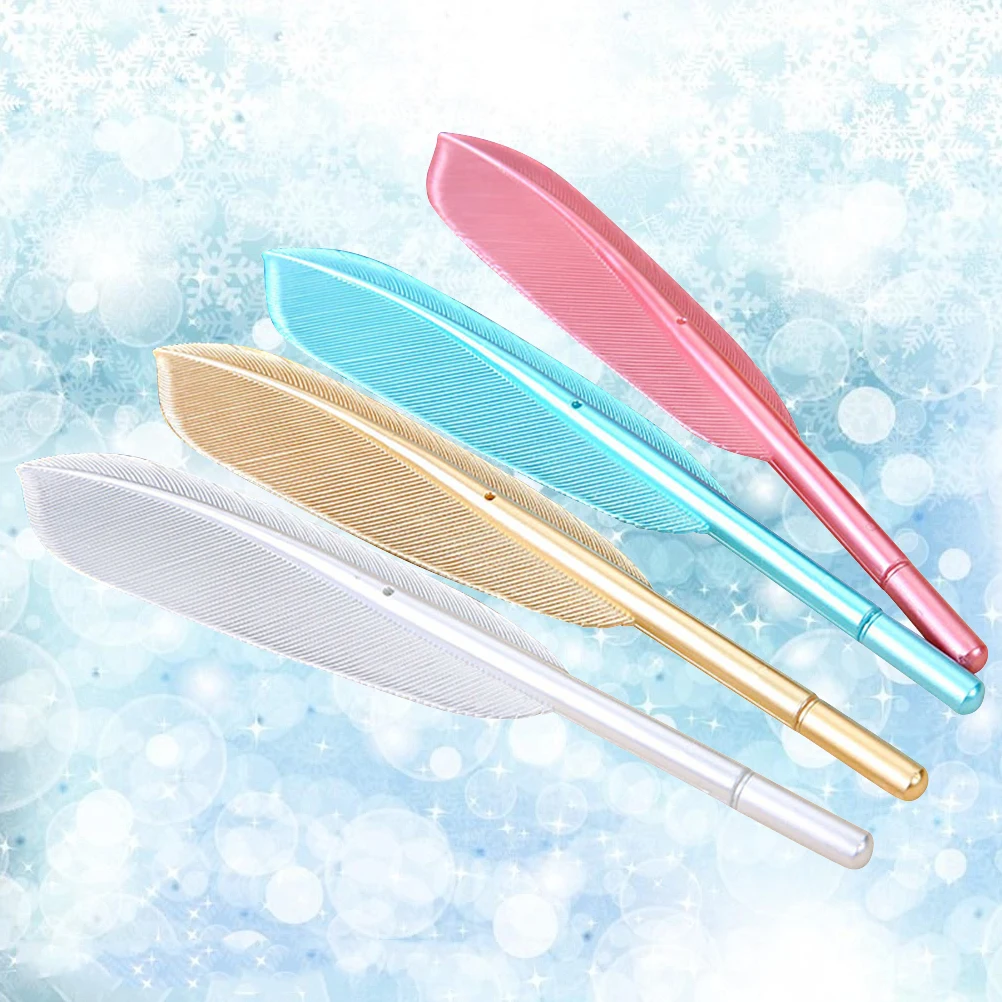 

4pcs Shape Pens Creative Gel Pens 0.5Mm Smooth Writing Stationery For School Office Home Cute Design Long