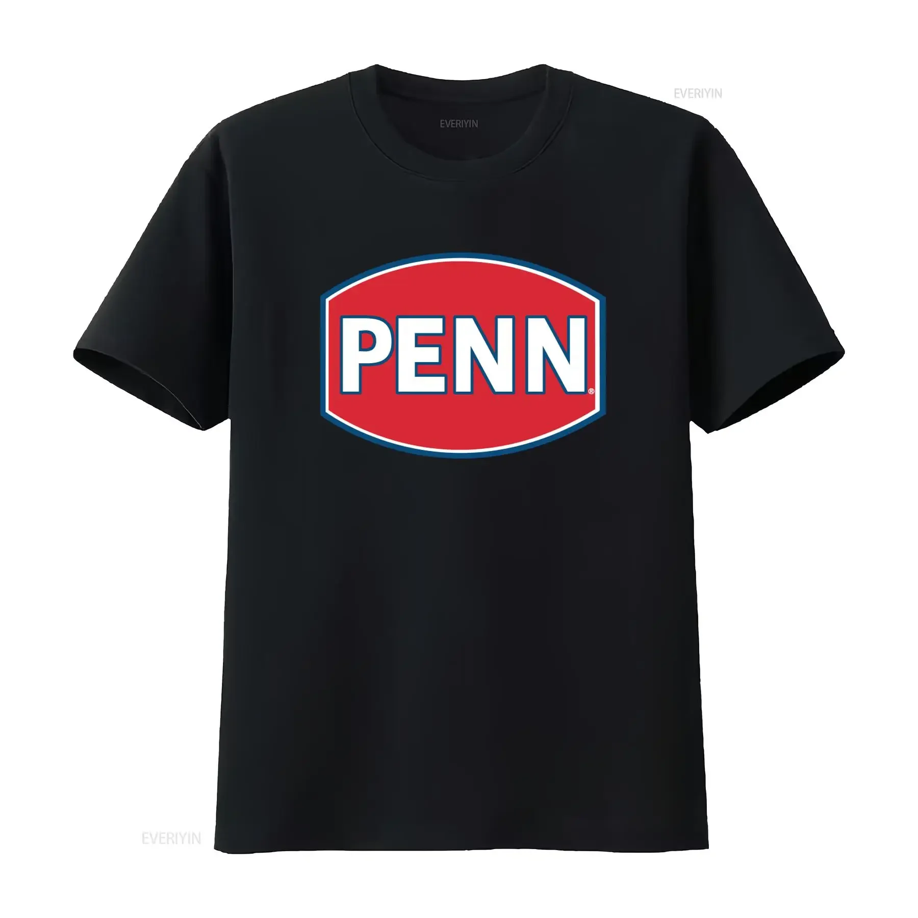 Penn Fishing Gear Reel Rod T Shirt Baseball Style Print vintage Washed Breathable fashion Comfortable Unisex Stretched Slightly