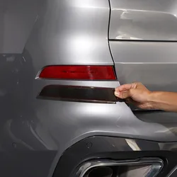 For BMW X5 G05 2019 2020 2022 ABS Black Car Rear Fog Lamp Cover Sticker Car Exterior Accessories