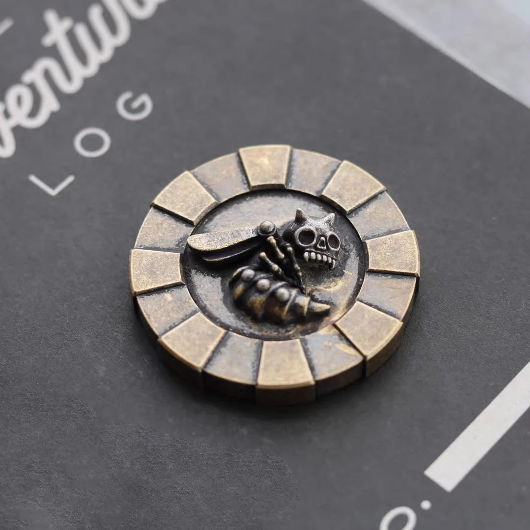 Brass Made EDC Worry Coin, 1 Piece