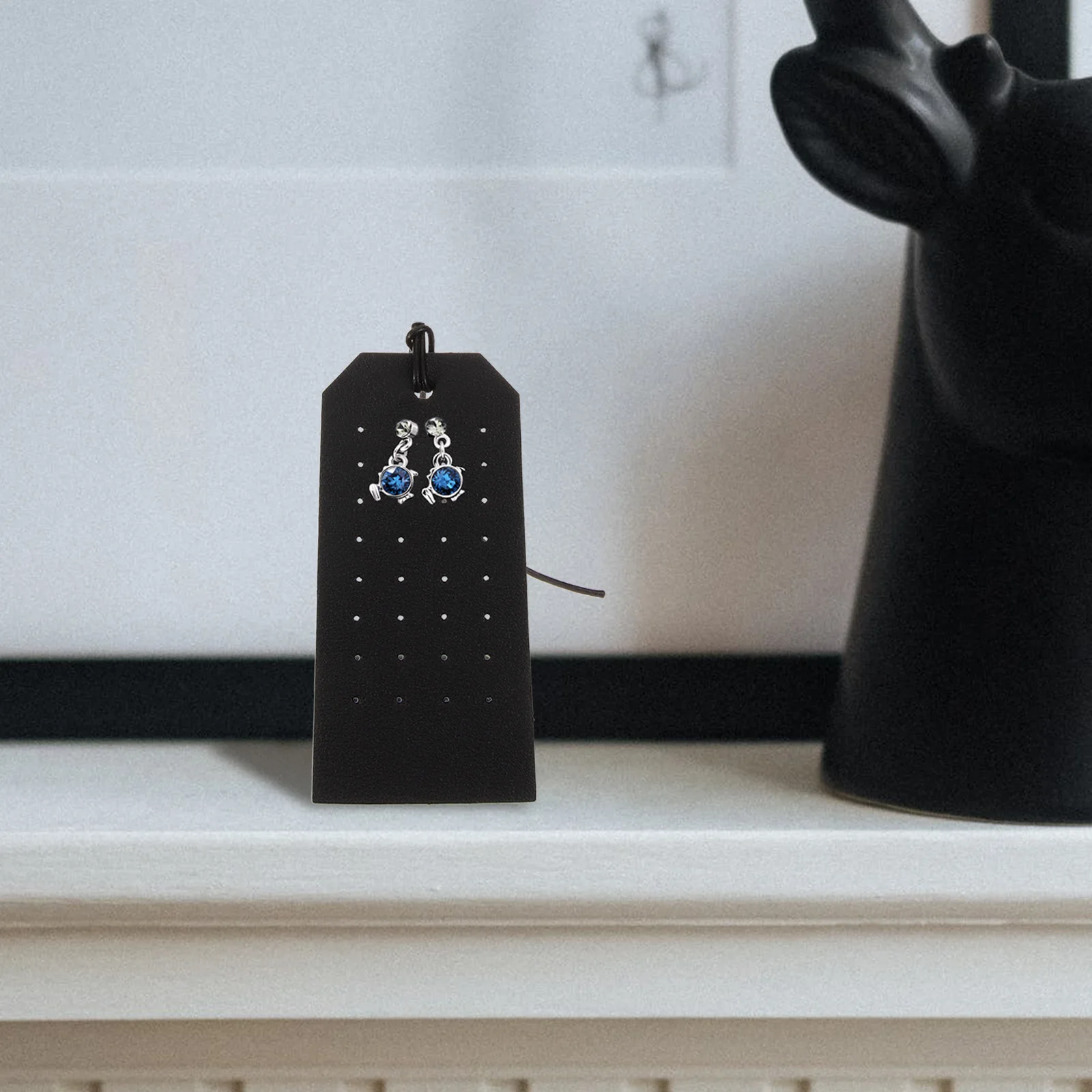 

Earring Display Cards Double-Sided Pu Jewelry Holder For Multiple Pairs Earring Packaging Display Card For Selling