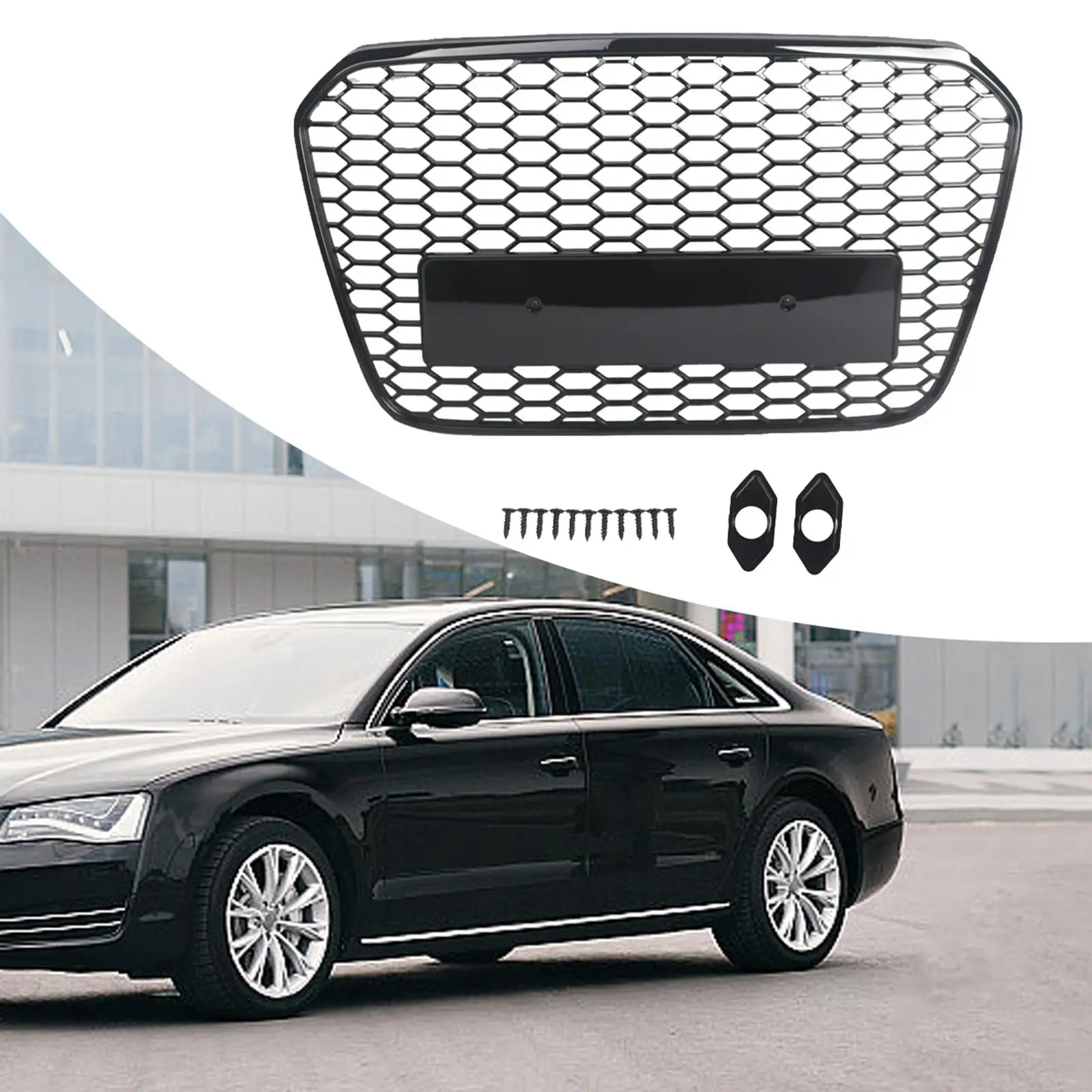 

Car Front Center Grille 4G0853651A Sturdy Spare Part for Audi 2012-2015