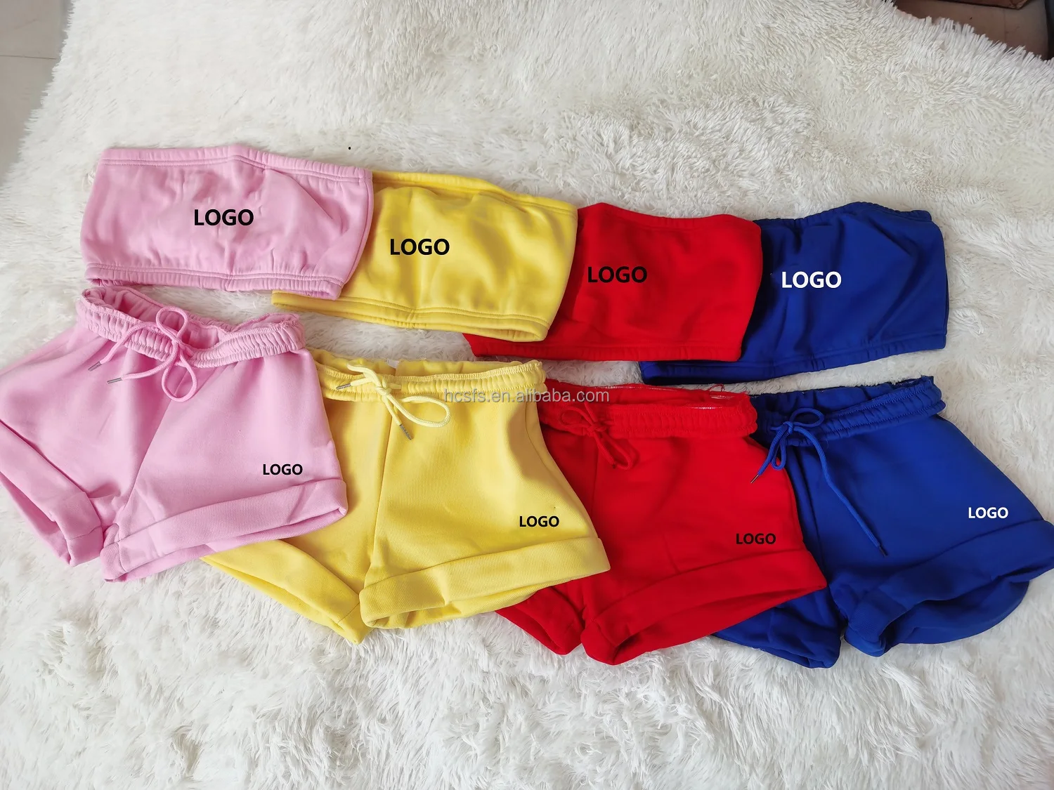 Summer brands logo women shorts Set 2 Piece casual Crop Tops And jogger Pants Tracksuit Two Piece set women joggers track suits