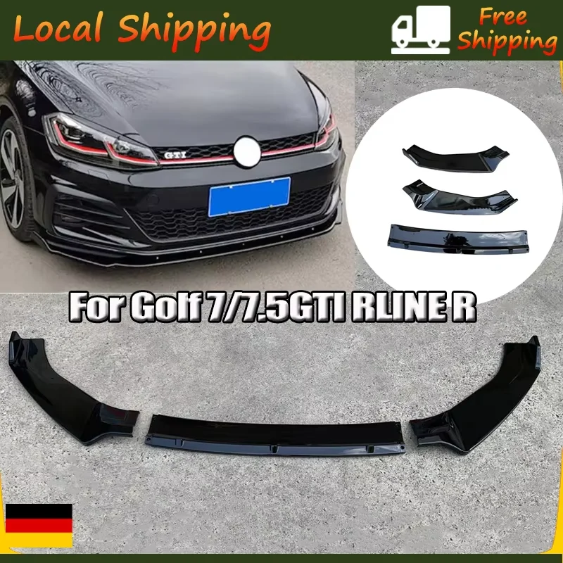 Auto Frontschürze Splitter Lip Diffusor Spoiler Abdeckung Untere Splitter Klinge Schutz Körper Kit Für VW Golf MK7 MK7.5 GTI R R-Line – Detail 1