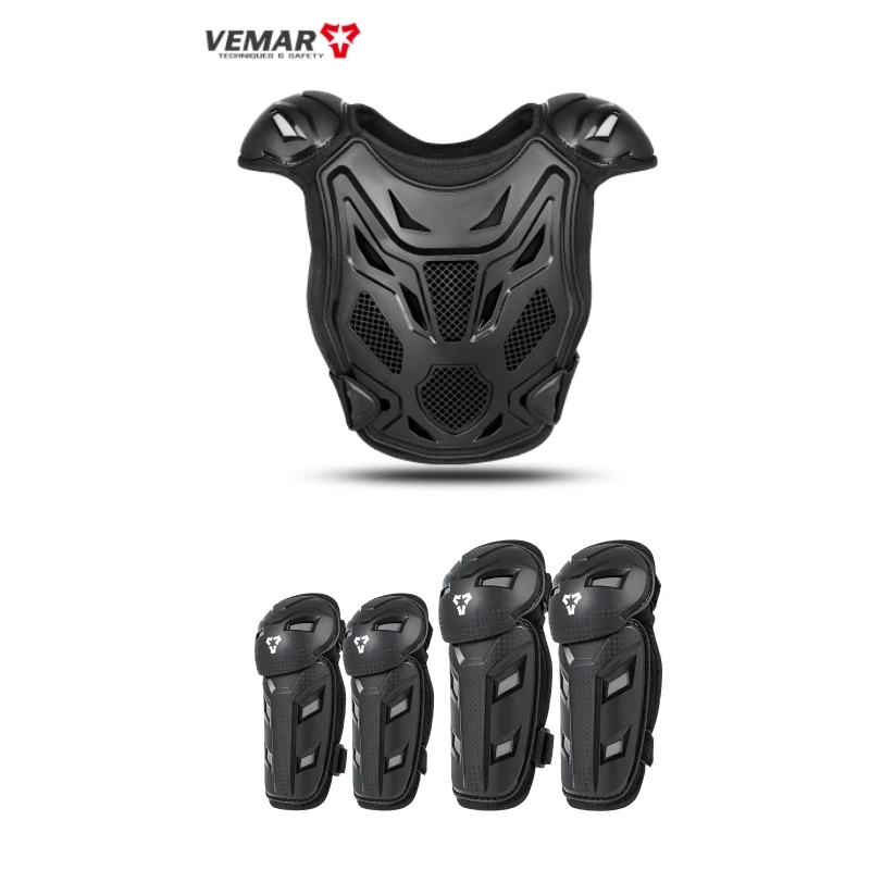 Kinderen Motorrijden Body Armor/Elleboog Kniebeschermer Kinderen Motocross Rugvest Borst Off-Road Moto Fietsen Beschermende uitrusting