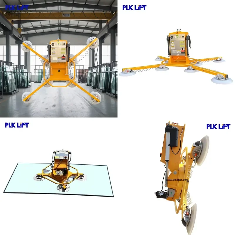 2026 CE 360° Rotating Newly All-electric X-shaped Vacuum Suction Cup Glass Lifting