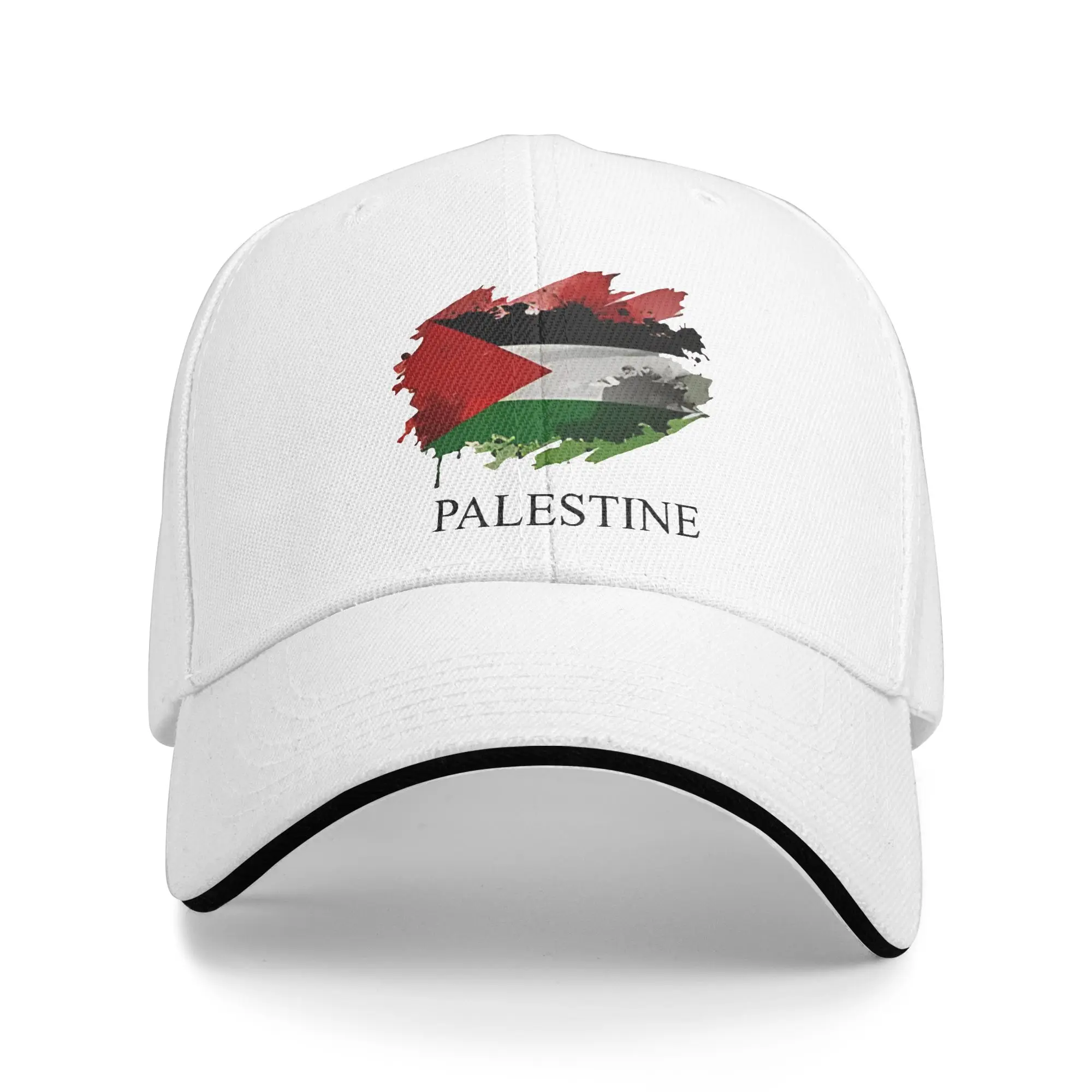 Summer Palestine Torn Splash Flag Baseball Cap  Kpop Rock Stylish Design Sun Trucker Hat Couple Women Adjustable Baseball Caps view 2