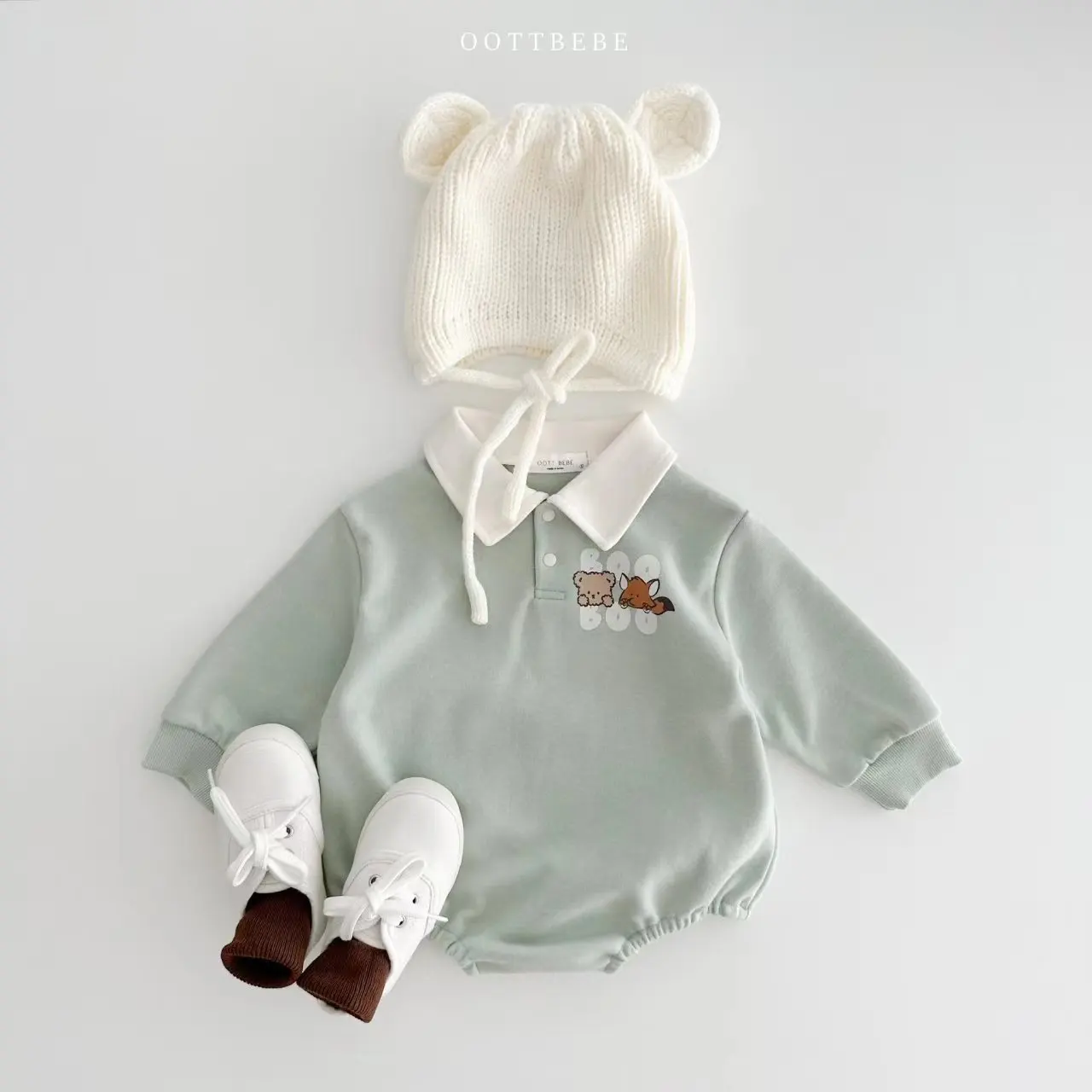 New Arrival Baby Boys Long Sleeve Cartoon Romper Turn-Down Collar  Infant Kids Jumpsuits Toddler Bodysuits Pure Cotton 0-3Y