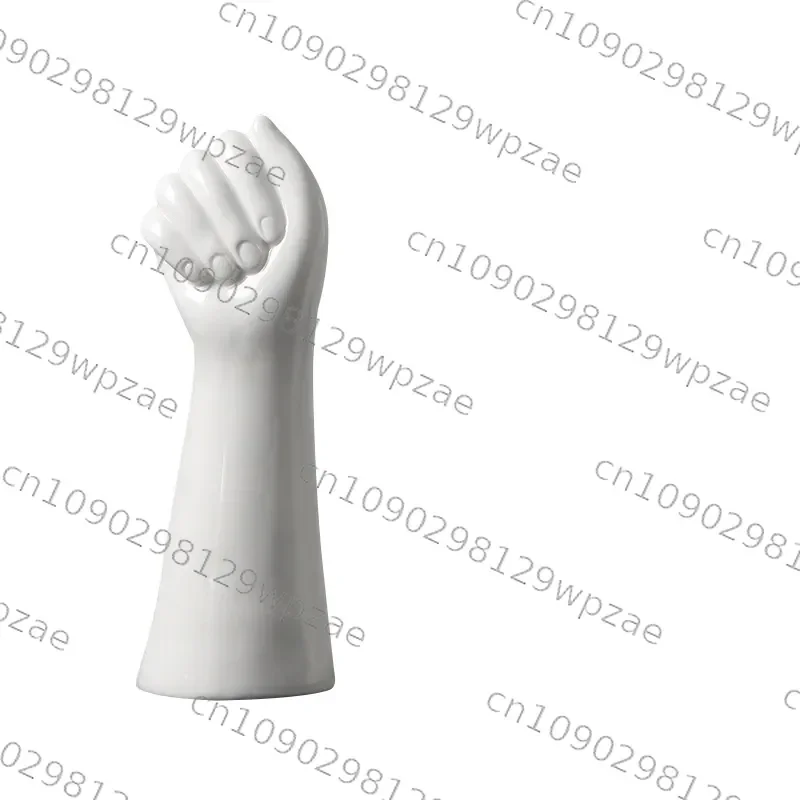 Creative light luxury hand-shaped ceramic vase dining table ornament