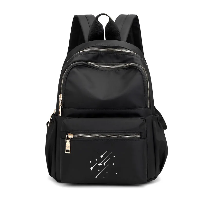 

Custom-made Customized Name Logo Number Girl School Bag Women Bagpack Teenagers Pentagram Print Women Student Backpack