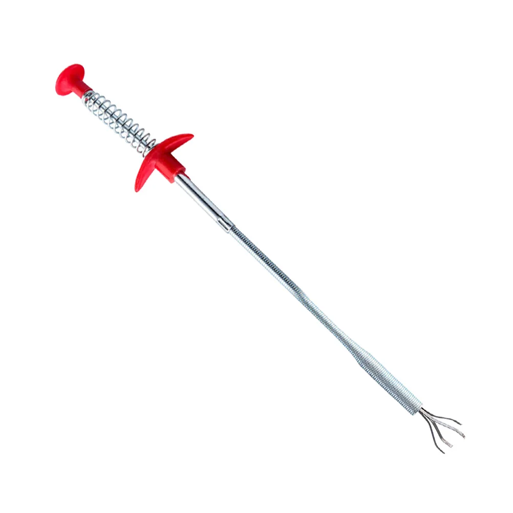 

Drain Cleaning Extractor Pipe Unclogger Sink Clog Remover Hair Blockage Tool Spiral Design Flexible Iron Wire Efficient Plumbing