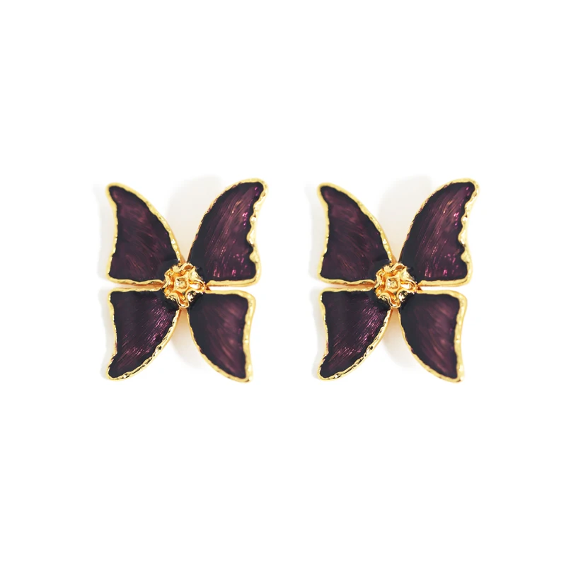 

Three-dimensional butterfly light luxury high-end niche earrings without pierced ears